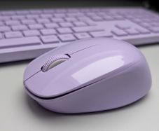 Wireless Keyboard & Mouse Set - brand new, never used (Purple)
