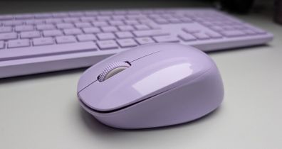 Wireless Keyboard & Mouse Set - brand new, never used (Purple)