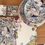 Monsoon Home by Denby Paisley collection plates + Matching Placemats & Coasters Image 2