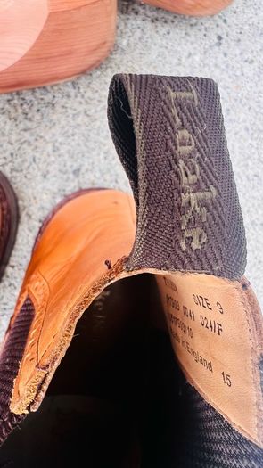 Loake Thirsk Tan Brogue Chelsea Boots UK 9 F Made in England