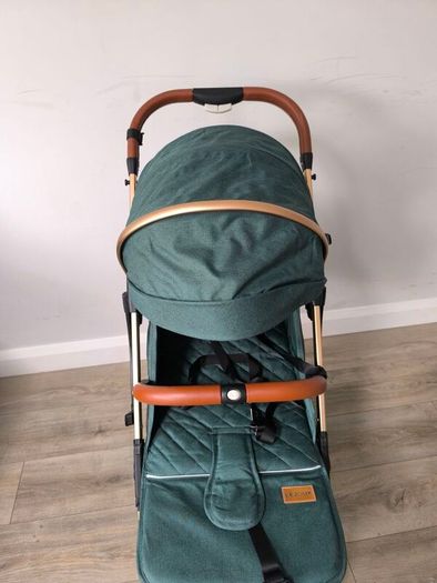 Lejoux travel stroller green and gold