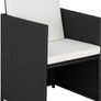 Folding Polyrattan Set for 2 People 2 Chairs and 1 Table with Glass Top  PRICE Image 2
