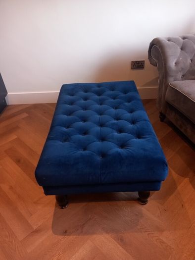Grey Couch x2 and footstool