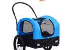 2-in-1 Pet Bike Trailer & Jogging Stroller Blue and Black