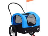 2-in-1 Pet Bike Trailer & Jogging Stroller Blue and Black