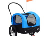 main image for ad 2-in-1 Pet Bike Trailer &amp; Jogging Stroller Blue and Black