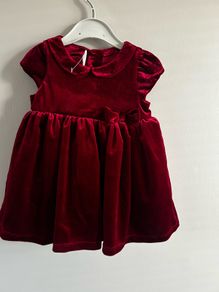 New Burgundy velvet look occasion dress