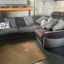 black/grey corner sofa couch Image 7