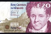 1995 Ireland IR20 Daniel O Connell Banknote Series C. Note issued 01/11/95. Serial number JEB183685