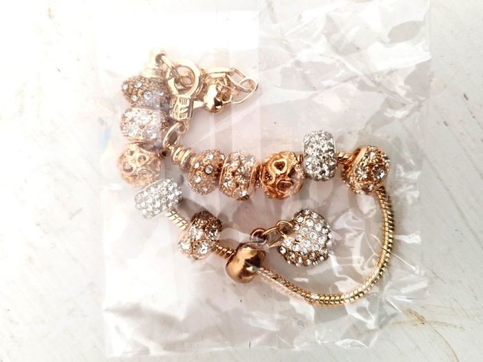 Elegant Golden and Silver Heart Bracelets