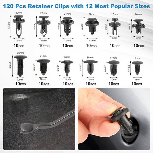 NEW SALE | 342Pcs Trim Removal Tool Kit, Car Panel Door Audio Radio Stereo Removal Tools, Auto Push Pin Bumper Retainer Clip Set/Fastener Terminal Remover Tool/Car Upholstery Repair Pry Kit Auto Clip Plier