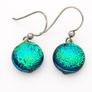 925 Sterling Silver Dichroic Glass Earrings Image 2