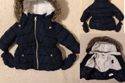 Warm Fleece Lined Hooded Jacket With Mittens