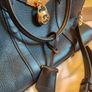 Michael Kors Nouveau Hamilton Medium Zip Satchel Crossbody Navy Faux leather Image 4