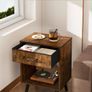 Nightstand Set of 2, Bedside Table, Side Table with Fabric Drawer Image 4