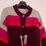 Next Multi-Colored Colorblock Striped Knit Button-Up Cardigan Size S Image 5