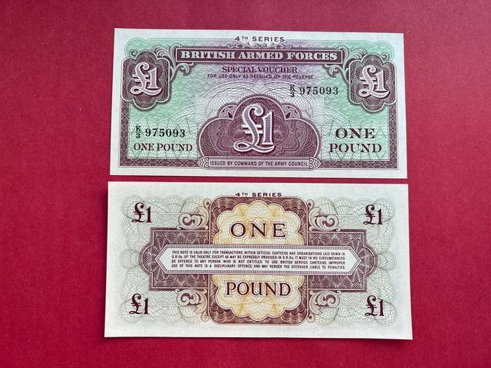 Great Britain  1 Pound 1962  Pick M36  4th SERIES  ( Uncirculated )