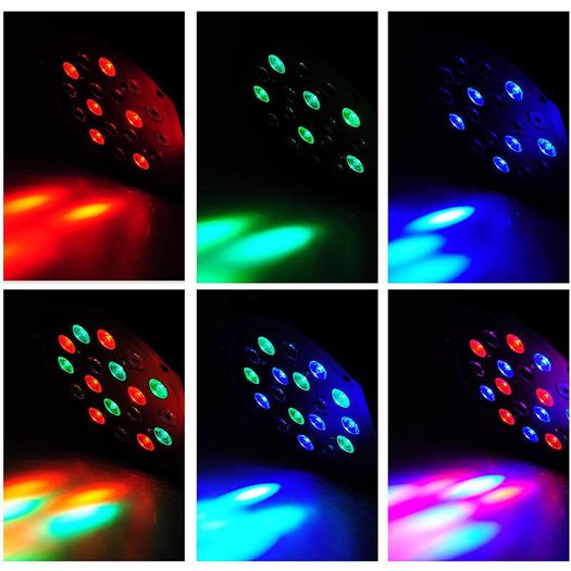 18LED Par Lights Band Music Club Bar Home Stage RGB Lighting Effect Uplighting PAR DMX-512 DJ Disco Bar Party