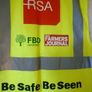 Hi Visibility Vest Waist Coat Yellow Medium. HiVis Double Band And Brace. Velcro Front Closure. Image 8