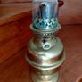 antique French brass oil lamp Image 3