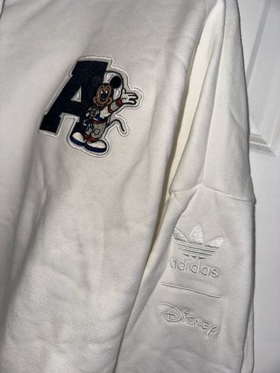 New Adidas Originals Women's Disney Hoodie in White - Size UK 8