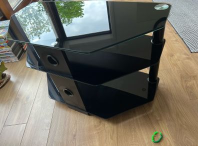Black Glass TV Unit