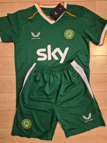 Ireland home kids jersey and shorts