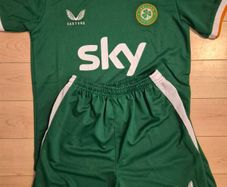 Ireland home kids jersey and shorts