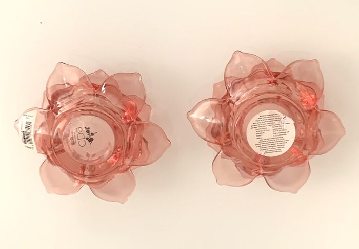 Carolyn Donnelly Pink Lotus Tea Light Holders