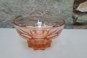 Pink rose glass bowl