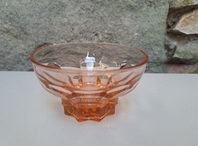 Pink rose glass bowl