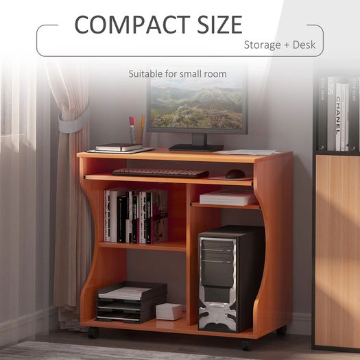 Multi Storage Compact Work Desk, with Wheels