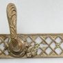 Monumental 11" Vintage Baroque Lattice Cast Brass Door Handle Image 6