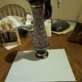 Vintage black and  gold vase Image 6