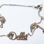Vintage 925 Sterling Silver Name Chain Necklace length 19" - 3,5g Image 6