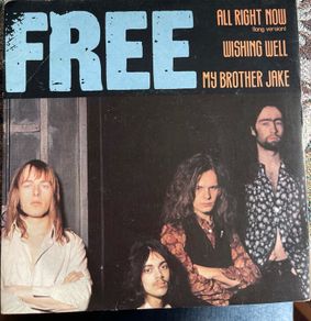 Free. All right now picture sleeve vinyl record in vg condition