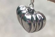 Vintage Sterling Silver Love heart earrings
