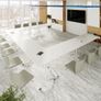 White Folding Retangular Table - 1500w x 750d Image 4