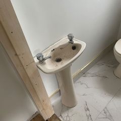 toilet and sink set