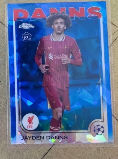 2024-25 Topps Chrome Sapphire #193 Jayden Danns RC Rookie Liverpool FC