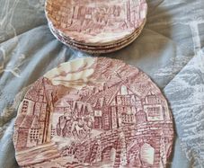 The post house alfred meakin  plate and saucers
