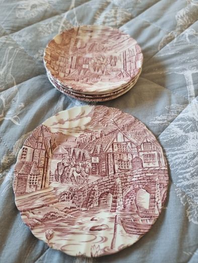 The post house alfred meakin  plate and saucers