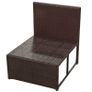 8 Piece Garden Lounge Set with Cushions Poly Rattan Brown Image 5