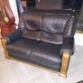 Real Leather 2 seater couch Image 3