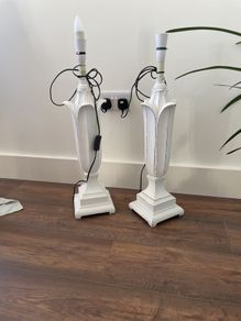 Pair of tall table lamps