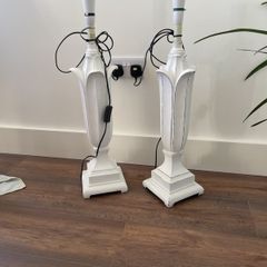 Pair of tall table lamps