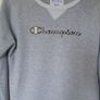 Embroided champion jumper size small grey ptp 19" Image 3