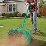 24 Inch Compost Spreader  Heavy-Duty Steel Peat Moss & Lawn Roller with Adjustable Handle Image 6