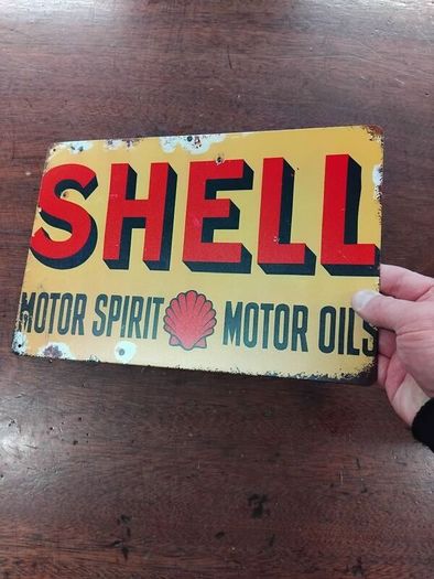 Shell metal sign