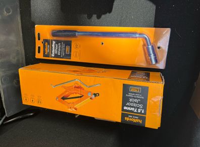 scissors jack and wheel wrench
